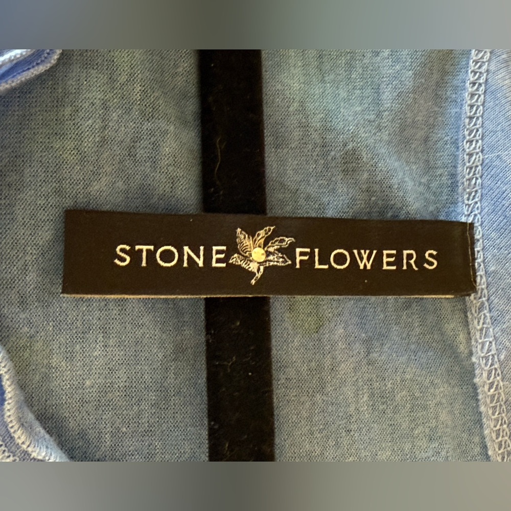 Vibrant Blue Floral High Low Long-Sleeved Top - Picture 6 of 9